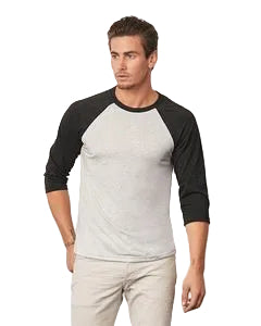 Bella+Canvas® Unisex Three-Quarter Sleeve Baseball Tee