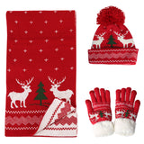 Christmas Warm Scarf 3-Piece Set