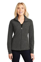 Port Authority® Ladies' Heather Microfleece Full-Zip Jacket