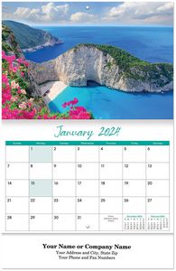 Beaches Stapled Wall Calendar