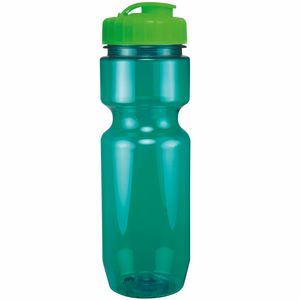 22 Oz. Translucent Bike Bottle w/ Flip Top Lid