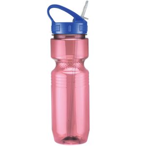 26 Oz. Translucent Jogger Bottle w/ Sport Sip Lid and Straw