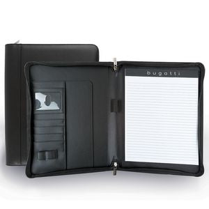 000870 Bugatti Vegan Leather Writing Case w/Zip Around Closure