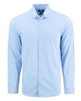 Cutter & Buck Skyline Eco Recycled Gingham Mens Big & Tall Long Sleeve Dress Shirt
