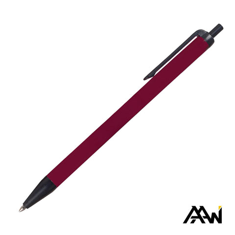 Value Slim Pen w/Glossy Colored Barrel - Matte Black Accent