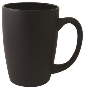 Houston 16oz matte black ceramic mug - Etched