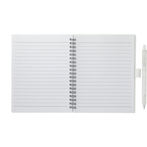 5.5'' x 7'' FSC® Recycled Spiral Notebook w/ rPET Pen