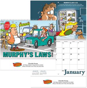 Full Colour Murphy's Laws Spiral Wall Calendar