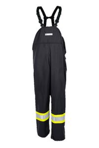 Flame Resistant Waterproof Black Bib Pants