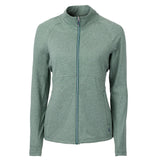 Cutter & Buck Adapt Eco Knit Heather Recycled Womens Full Zip