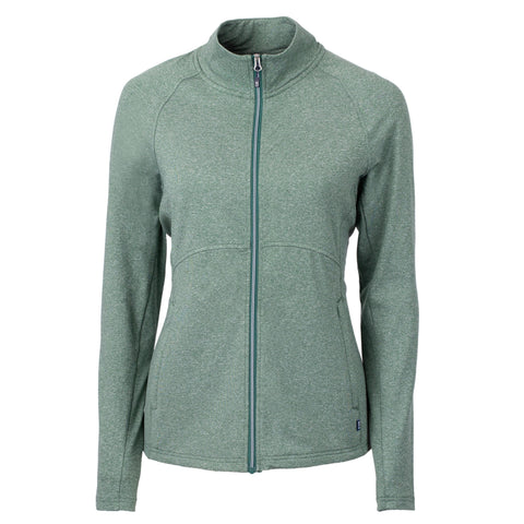 Cutter & Buck Adapt Eco Knit Heather Recycled Womens Full Zip