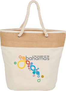 Jute Accent 12oz Cotton Canvas Rope Tote