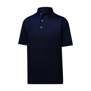 FJ FootJoy© Men's Printed Dot GEO Lisle Shirt
