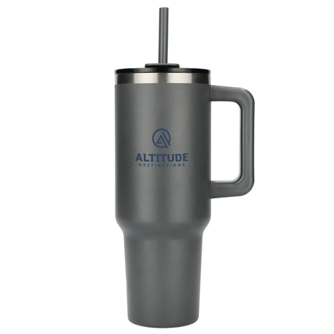 Pinnacle 40 oz Vacuum Insulated Eco-Friendly Travel Tumbler With Straw