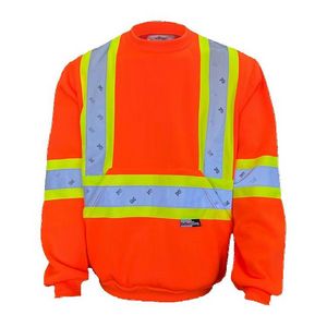 11 Oz. Orange Polyester Microfleece Crewneck Sweatshirt