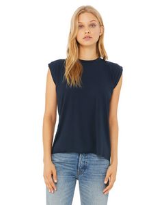 BELLA+CANVAS Ladies' Flowy Muscle T-Shirt with Rolled Cuff