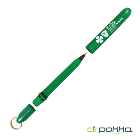 Pokka? Pocket Pen w/Dock & Gold Keyring & in Tin Box
