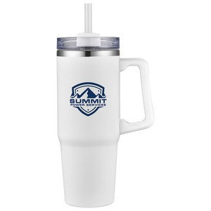 Milo 30 oz Vacuum Insulated Stainless Steel Mug with Straw