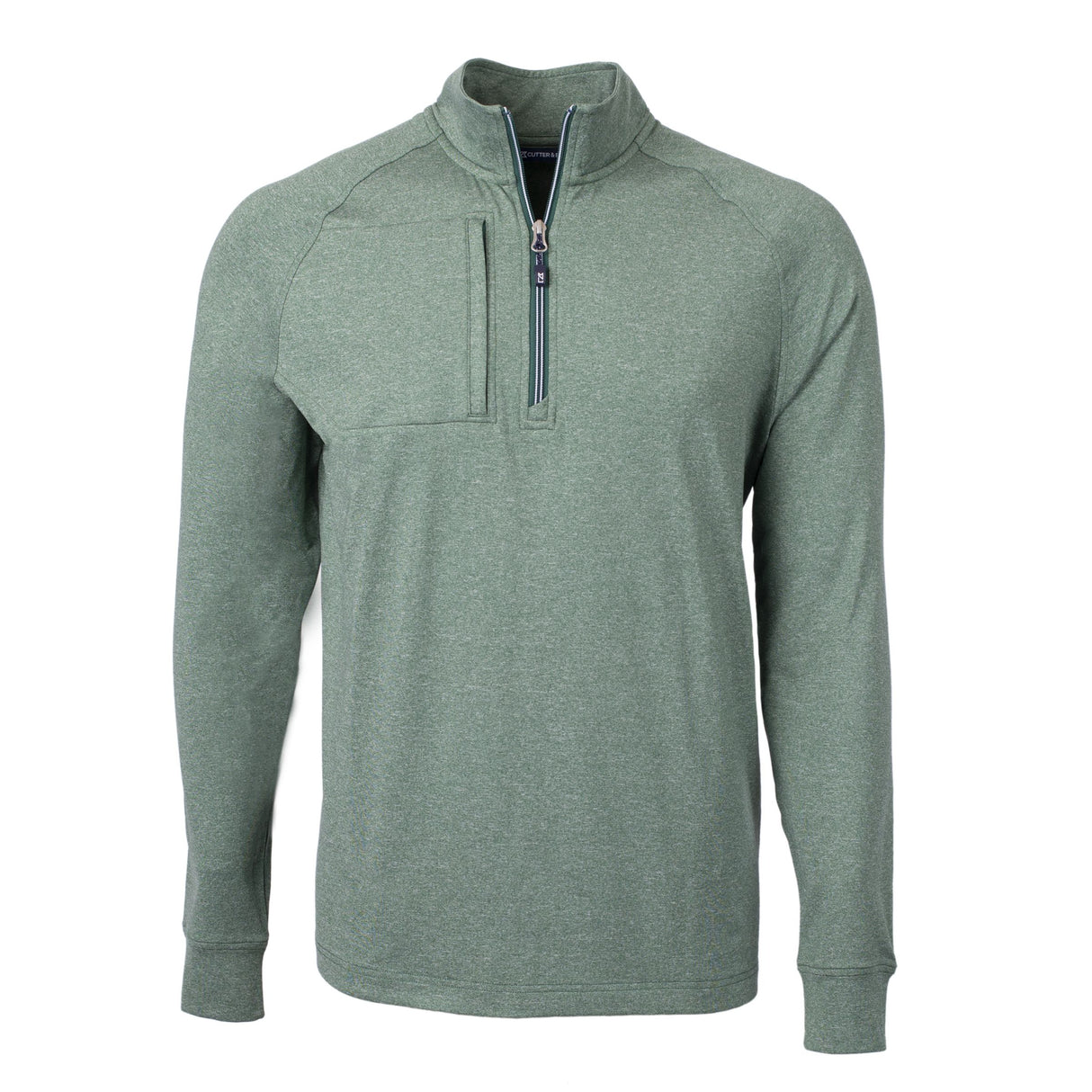 Cutter & Buck Adapt Eco Knit Heather Mens Quarter Zip Pullover