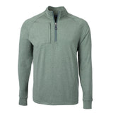Cutter & Buck Adapt Eco Knit Heather Mens Quarter Zip Pullover