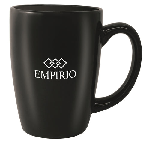 Houston 16oz gloss black ceramic mug - High Fire