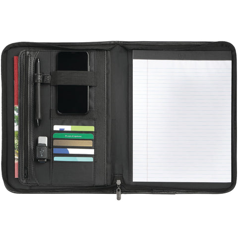 The Burke Zippered Padfolio with FSC® Mix Paper