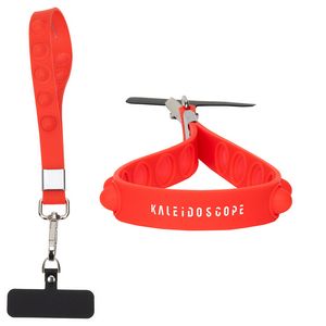 2-in-1 Push Pop Stress Reliever Phone and Keychain Wristlet