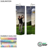 72Hr Fast Ship- Microfiber Dri-Lite Terry Golf Towel,Trifold Grommet & Hook, Sublimated