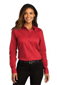 Port Authority® Ladies Long Sleeve Super Pro™ React™ Twill Shirt