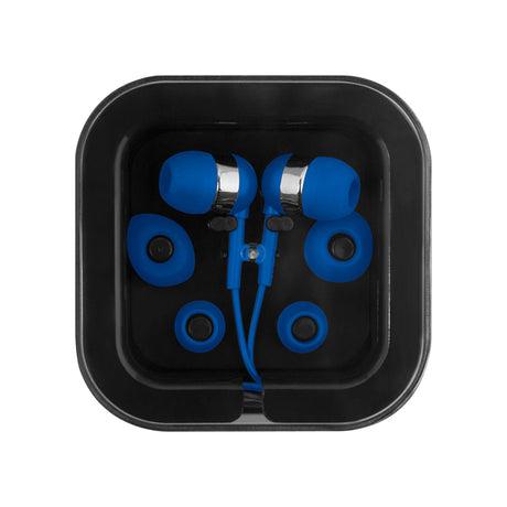 Earbuds w/Microphone in Square Case