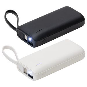 Chancellor 5000mAh Power Bank with USB-C Built-in Cable