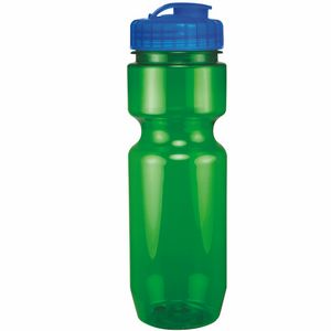 22 Oz. Translucent Bike Bottle w/ Flip Top Lid