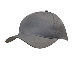 Breathable 5 Panel Poly Twill Cap w/Circle Perforations