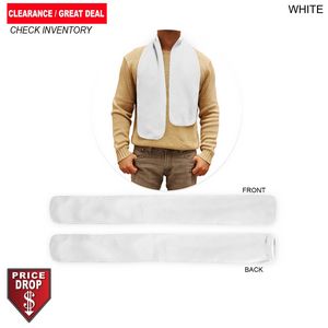 Ultra Soft and Smooth Microfleece White Scarf, 6x50, Blank Only