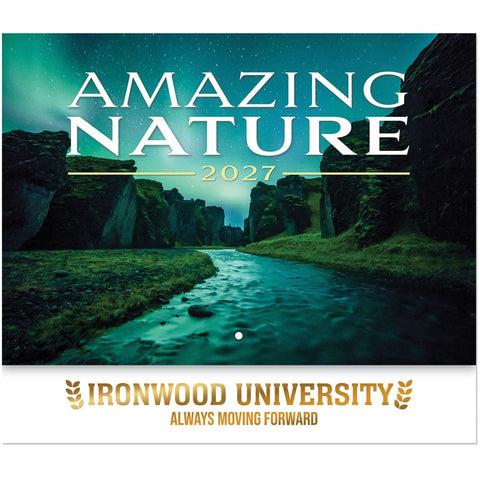 Luxe Amazing Nature Stapled Wall Calendar