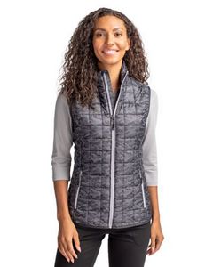 Cutter & Buck Rainier PrimaLoft? Womens Eco Insulated Full Zip Printed Puffer Vest