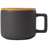Café Virtuoso - 12 oz. Ceramic Mug with Bamboo Lid - Laser Engraved