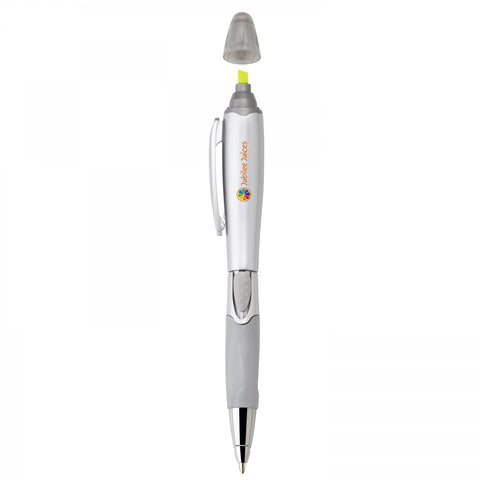 Silver Blossom Ballpoint Penhighlighter