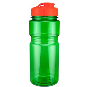 20 Oz. Translucent Recreation Bottle w/ Flip Top Lid