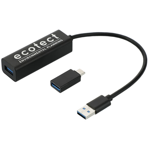 Aluminum 4-Port USB 3.0 Hub with Type C Adapter