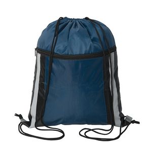Cinch Dazzler Reflective Drawstring Backpack with Zipper