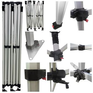 Full Tent Package 2, 20' Sublimated Tent Kit, Single sided 20' backwall, 2 single side half sidewall