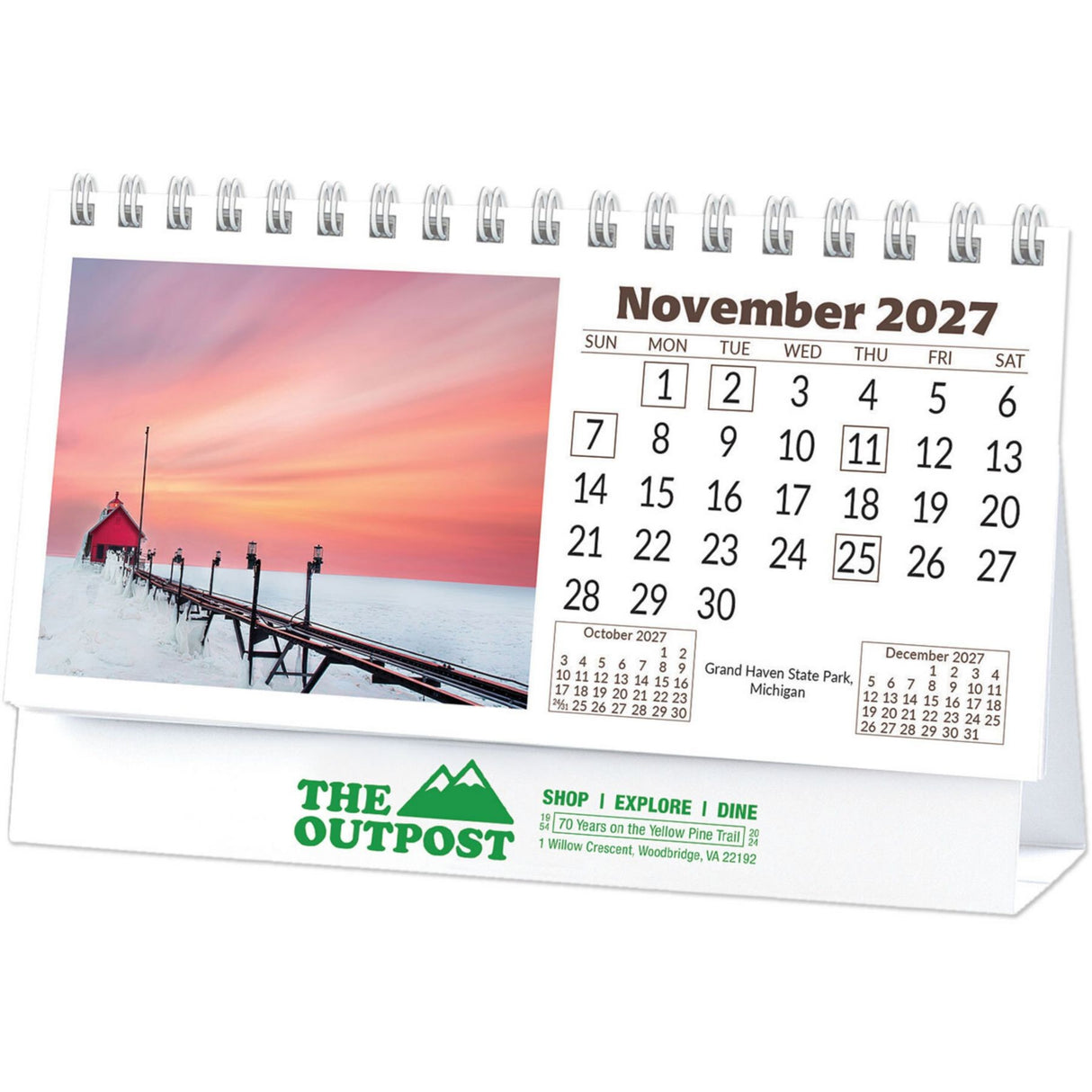 Scenic North America Desk Calendar