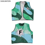 72 Hr Fast Ship - Domestic Made Poplin Vest, Fully Sublimated front and back, Uniform Vest