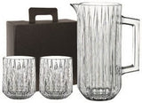 ~ Nachtmann Jules Pitcher and 2 Jules Whiskey crystal set (3pcs) in Raven gift box