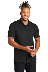 MERCER+METTLE™ Stretch Pique Full-Button Polo
