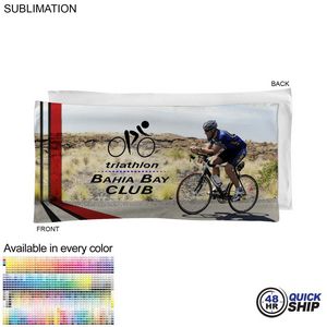 48 Hr Quick Ship - Absorbent Microfiber Dri-Lite Terry Cycling Towel, 20x40, Sublimated