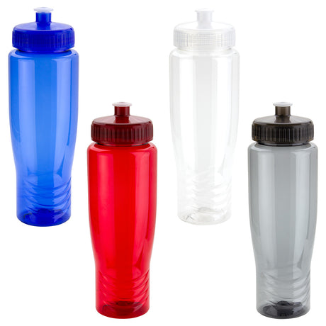 Sprint 28 oz PET Eco-Polyclear™ Bottle with Push-Pull Lid