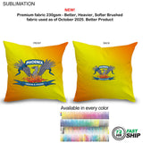 72 Hr Fast Ship - Sublimated Large Throw Cushion, Invisible Zipper Closure, Removable Insert (16x16)