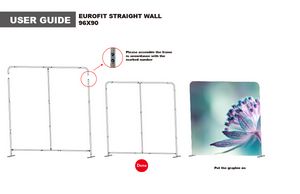72 Hr Fast Ship - Tradeshow Booth Package Supreme, 8' EuroFit Display and 6' Sublimated Tablecloth